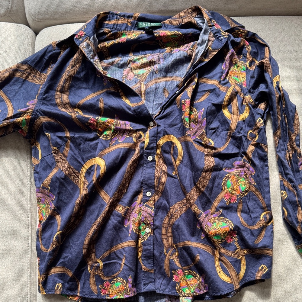 Ralph Lauren Dark Patterned Button-Up Shirt
